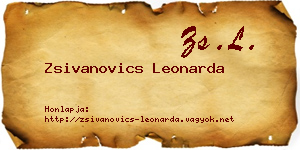 Zsivanovics Leonarda névjegykártya